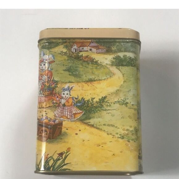 Style Vintage Whimsical Bunny Family Tin Box Entry - Picture 4 of 7